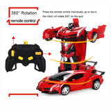 Deformation Robot RC Cars 360° Rotation Cool LED Lighting Remote Control Stunk Car Vehicle USB Charge Transformation Robot Car