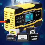 Car Battery Charger Full Automatic 12V 10A / 24V 5A Intelligent Fast Charging Pulse Repair Charger for AGM GEL WET Lead Acid
