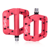 MTB Bike Pedals Non-Slip Mountain Bike Pedals Platform Bicycle Flat Pedals 9/16 Inch Nylon Fiber Mountain Bicycle Pedals mtb
