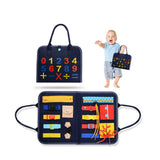Toddler Busy Board Sensory Toy Basic Skills Activity Boards Fine Motor Skills Educational Toys Great for Airplane Car Travel