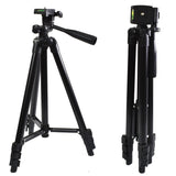 T50 Mobile phone Tripod 1.3m folding camera tripod, live camera mobile phone holder, portable pan/tilt, 4-section telescopic