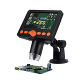 4.3 Inch 1080P Wifi Video Microscope 1000X, Microscope and Telescope with Adjustable Aluminum Alloy Stand/ 8 LED Lights