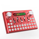 Bluetooth Voice Changer Sound Card DJ Mixer with Multiple Sound Effects for Live Streaming Music Recording