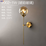 IWHD Nordic Modern Wall Lamp Beside Bedroom Glass Ball LED Wall Lights Fixtures Wandlamp Lighting Bathroom Mirror Stair Light