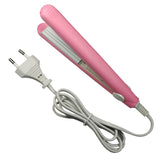 Portable Hair culer A mini hair iron pink corrugated plate electric curling  curl modelling tools