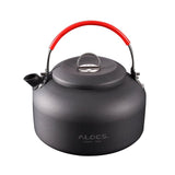 ALOCS CW-K02 Ultra Lightweight Cookware Outdoor Camping Kettle 0.8L Tea Coffee Pot for Camping Fishing Aluminium Alloy Round 2-3