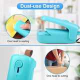 Bag Sealer Mini,2 In 1 Heat Sealer &amp; Cutter Portable Bag Sealer Machine Food Saver For Plastic Bags Storage Snack