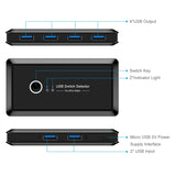 KVM Switch USB 3.0 Switch Selector 2 Port PC Sharing 4 Devices for Keyboard Mouse Scanner Printer Kvm Switch Hub