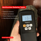 Digital Radiation Tester with Backlight  X γ Hard β Ray Detection Dose Alarm Real-time &amp; 5-minute Average Value Geiger Counter