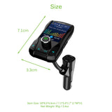 Car FM Transmitter Radio Adapter Bluetooth V3.0 EDR in-Car Multiple Safety Protection Dual USB Ports Support voltmeter function
