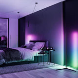 Nordic RGB Corner Floor Lamp Modern Simple LED Rod Floor Lamps for Living Room Bedroom Atmosphere Standing Indoor Light Fixtures