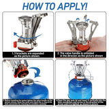 2 Pcs Camping Stove Travel Stove Windproof Backpacking Stove for Outdoor Camping Hiking Cooking