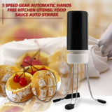 3 Speed Adjustable Automatic Stirrer Whisk Sauces Soup Mixer Stir Crazy Stick Blender Auto Stirrer Blender Kitchen Accessories