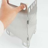 Portable Outdoor Small Firewood BBQ Picnic Stainless Steel Camping Stove Set