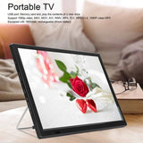 16inch Digital Portable TV Mini Television HD 1080P Digital Television Support FM Radio Function for Car Travel 100-240V