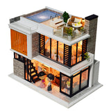 DIY Doll House Wooden Doll Houses Miniature Dollhouse Furniture Swimming Pool Kit Building villa Toy for children Christmas Gift