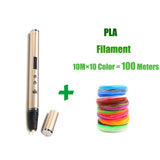 Lihuchen 3D Pen RP900A DIY 3D Printing Pen Support  ABS/PLA Filament 1.75mm Creative Toy Gift For Kids Design Drawing
