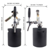 Complete 2L/64OZ Mini Keg System EU Faucet Tailgating Camping Picnic Party Portable Taproom Mini Keg Dispenser Kegerator Kit