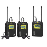 LESNGO Broadcasting Multi-Functional UHF Wireless Distant Transmition Lavalier Microphone Built-in 32GB TF Card Slot