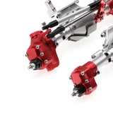 Front &amp; Rear CNC Metal Portal Portal Axle Kit for Axial SCX10 II 90046 90047 313mm Wheelbase 1/10 RC Car Upgrade Parts