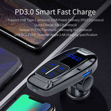 Transmitter Receiver Bluetooth 5.0 Handsfree Vehicle Victsing Fm Transmitter Auto Car MP3 Player USB Transmisor Dropshipping