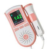 Color LCD Display Pocket Fetal Doppler Prenatal Heart Baby Heart Monitor 3MHz Probe Dual Interface Display Pink Blue