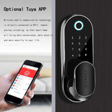 TUYA APP/TT Lock Smart Office Fingerprint Indoor Room Bluetooth Electronic Lock Household Anti-theft Door Handle Lock Password W