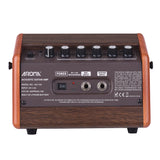 AROMA AG-15A 15W Portable Acoustic Guitar Amplifier Amp BT Speaker Built-in Rechargeable Battery with Microphone Interface New