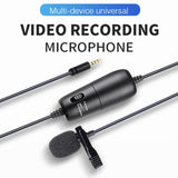 Lavalier Microphone Professional Camera Interview Recording Mobile Phone Condenser Noise Reduction Microphone