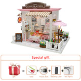 New Diy Dollhouse Kit Wood Little House Miniature Building For Adult Baking Cake Room Kids Toys Doll House Furniture Accessories