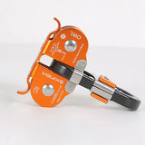 Xinda Mountaineer Steel Cable Pulley Outdoor Crossing Ziplinetwin Wheels Pulley Aluminum Tandem Double Pulley With Ball Bearing