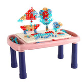 Bits Drill Puzzle Safe Innocuous Mosaic Electric Drill Puzzle Toys DIY Educational Construction Engineering Toys Kids Drill Set