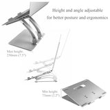 Aluminum Laptop Stand Height/anlge Adjustable Multifunction Tablets Book Notebook Cooling Holder