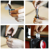 Refillable Square-hole Coffee Capsule Pod Filter Dripper Tamper Stainless steel Compatible with Nespresso Coffee Machine