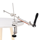 Knife Sharpener System with 4 Whetstones Clip-on Knife Sharpener Kit 360-degree Rotation Fixed Angle Alloy Knife Sharpener