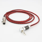 3 Core Audio Headphone Attached Cables 3.5mm Stereo Plug to Mini XLR for AK G K267, K702, K271, K712, Q701