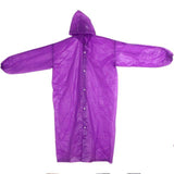 22    5 Colors Hooded Ponchos Transparent Raincoat EVA Elastic Cuffs Women Men Outdoor Travel Rain Cover Waterproof Camping