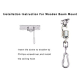 2Pcs Swivel Hooks for Hammock Swing Chairs Stainless Steel Hanging Seat Accessories Kit for Ceiling/Indoor/Outdoor