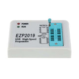 F19E EZP2019 High Speed USB SPI Programmer Support 24 25 26 93 Series Chips EEPROM 25 Flash Bios with 3 Socket