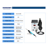 858D 700W Soldering Station LED Digital Solder Iron Desoldering Station BGA Rework Solder Station Hot Air Gun Electric Iron Set
