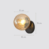 Nordic Led Wall Moon Lamp Iron Modern Decorative Stairs Led Light Home Bedside Round Glass Wall Lights Wood Applique Murale E27