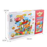 182pcs Big Marble Race Run Building Blocks ABS Track Funnel Slide Compatible Building Bricks Set Kid Toy Baby Birthday Xmas Gift