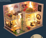 DIY Wooden Dollhouse Chinese Town Architecture Doll Houses Miniatures with Furniture Toys for Children Friend Birthday Gift
