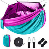 Portable Outdoor Camping Hammock with Mosquito Net High Strength Parachute Fabric Camping Hammock