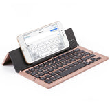 3.0 Wireless Keyboard Portable Tablet Keyboard for PC Laptop Aluminum Alloy Keyboard Foldable Bluetooth Keyboard