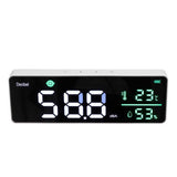 Sound Level Meter Wall Hanging Sound Level Meter 11in Large LED Display Screen Temperature Humidity Meter for Classroom
