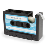 2 in 1 Multifunctional Pen Holder Creative Office Desk Stationery Organizer Retro Cassette Tape Dispenser Pen Holder Gift