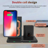 3 In 1 Phone Wireless Charger, Magnetic Vertical Fast Wireless Charging Dock Station For Iphone 13 Pro XS MAX Watch,Q600