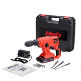 100-240V 21V 2.0Ah Electric Impact Drill Hammer Electric Cordless Drill Powerful Speed ConcreteBreaker W/ One Battery