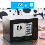 6.4L Steel Digital Safe Box Digital Electronic Password Lock Safe Box Money Security Storage for Home Cash Deposit Jewelry Gun
